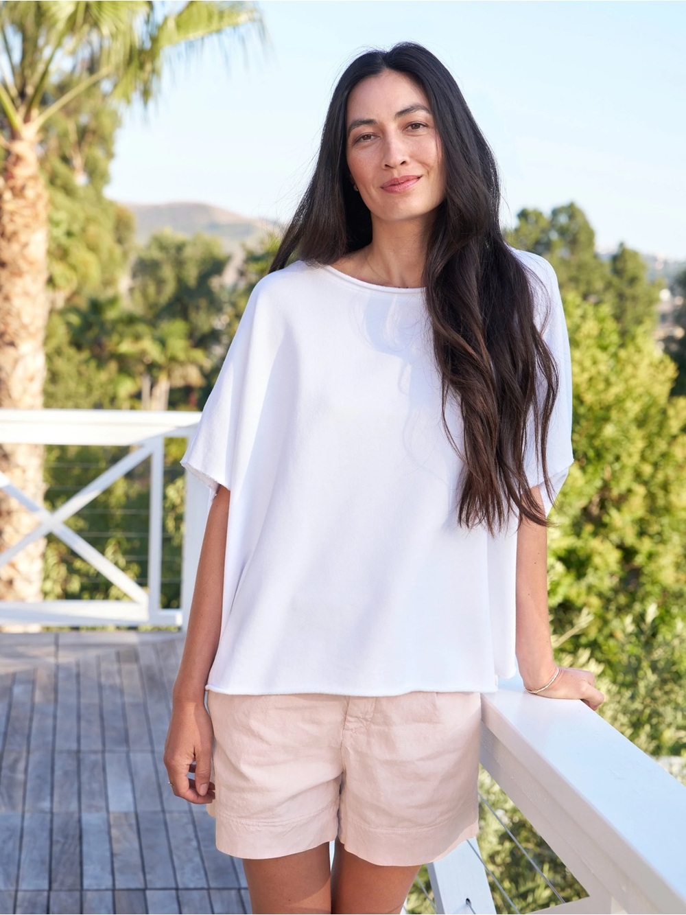Frank & Eileen Olive Capelet in White